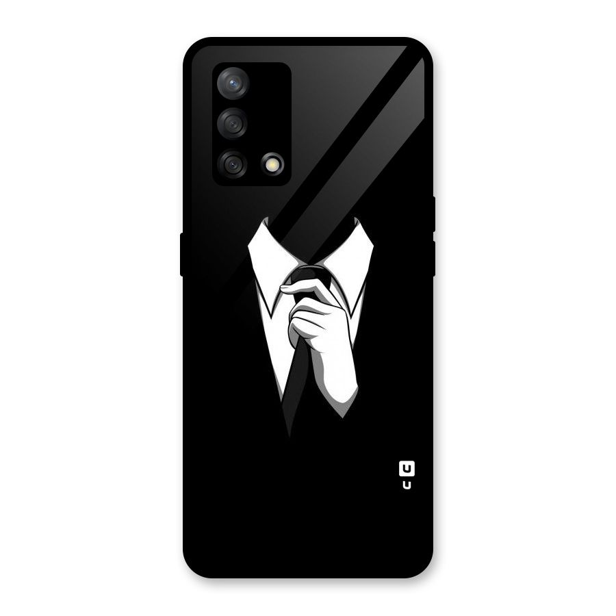 Faceless Gentleman Glass Back Case for Oppo F19
