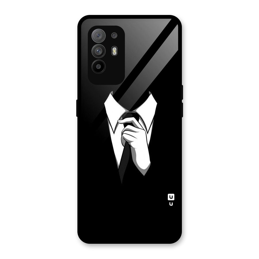 Faceless Gentleman Glass Back Case for Oppo F19 Pro Plus 5G
