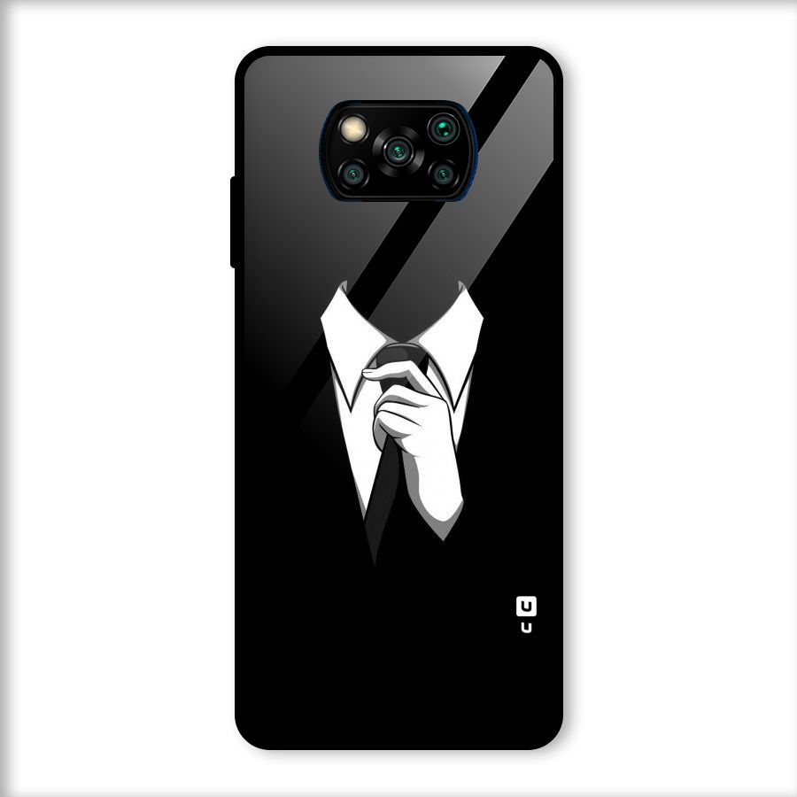 Faceless Gentleman Glass Back Case for Poco X3