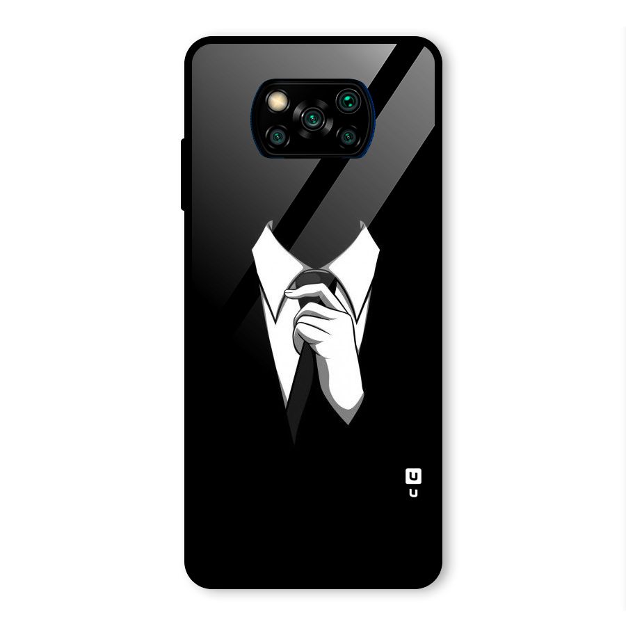 Faceless Gentleman Glass Back Case for Poco X3 Pro