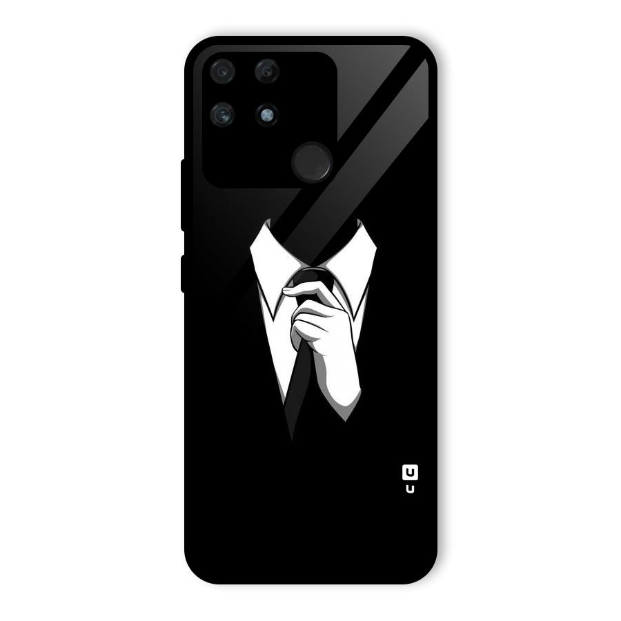 Faceless Gentleman Glass Back Case for Realme Narzo 50A