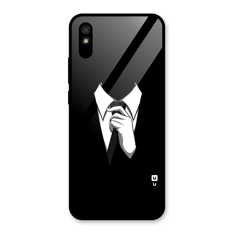 Faceless Gentleman Glass Back Case for Redmi 9A