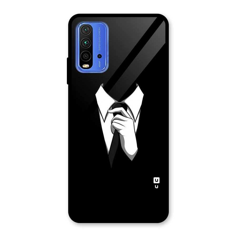 Faceless Gentleman Glass Back Case for Redmi 9 Power
