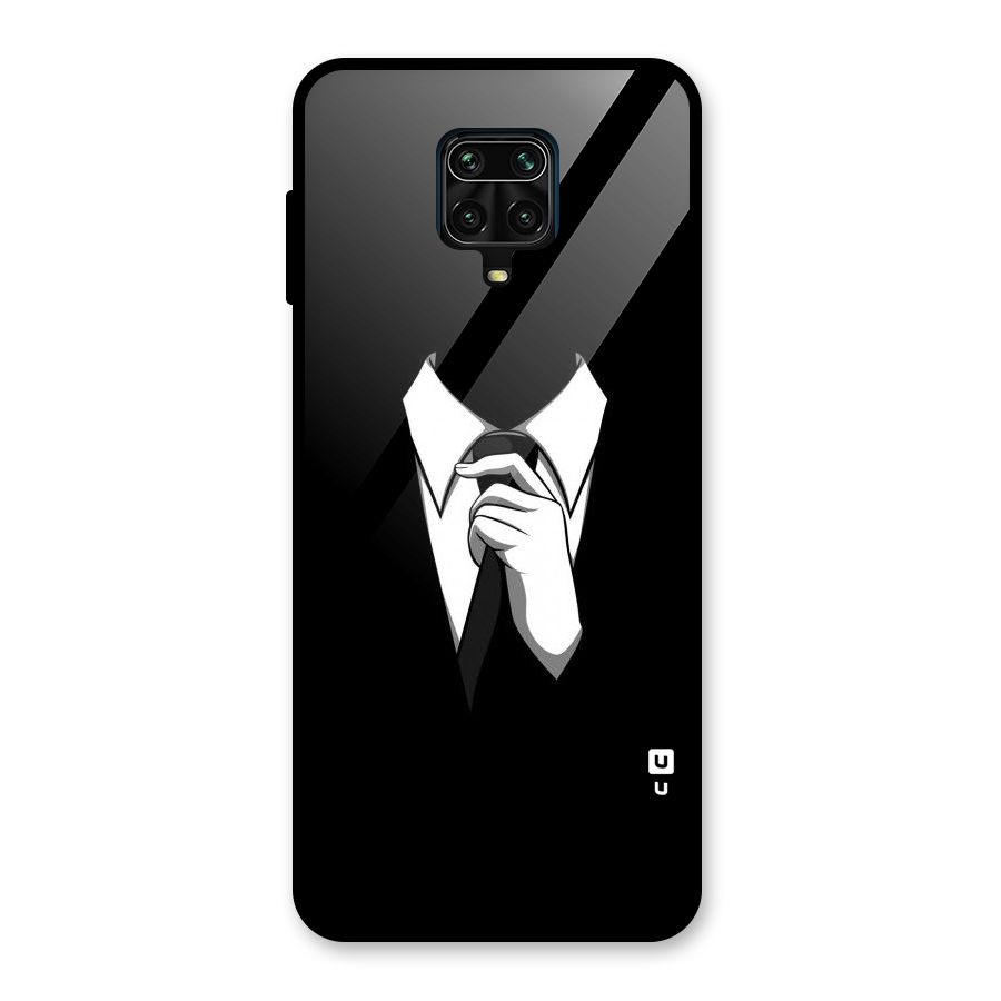 Faceless Gentleman Glass Back Case for Redmi Note 10 Lite