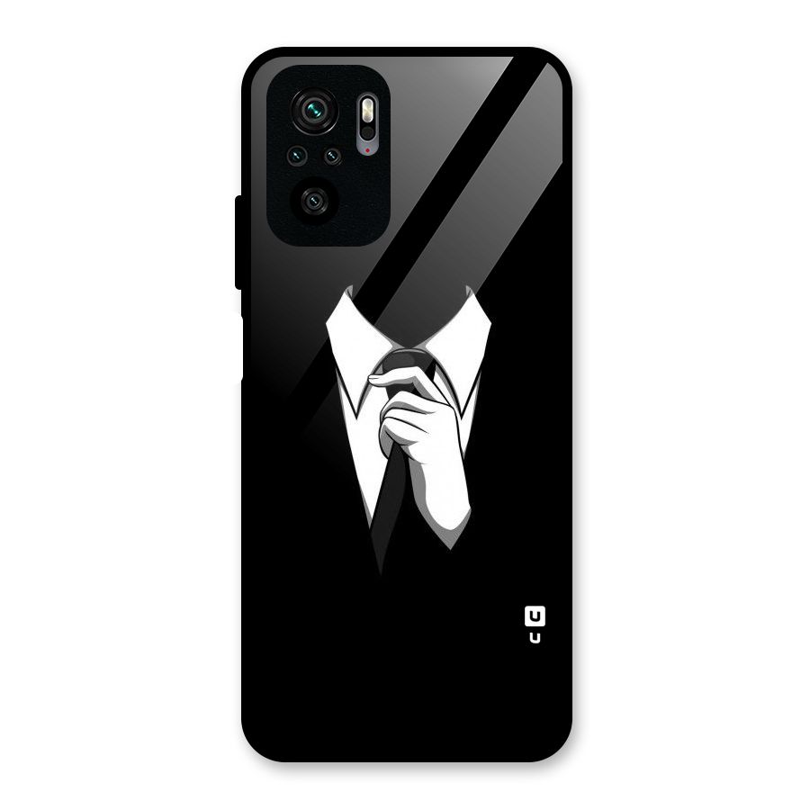 Faceless Gentleman Glass Back Case for Redmi Note 11 SE