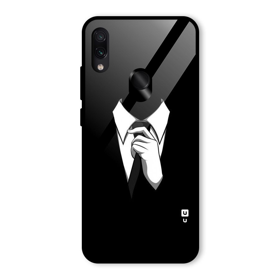 Faceless Gentleman Glass Back Case for Redmi Note 7 Pro