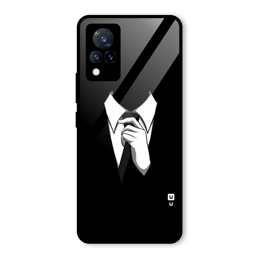 Faceless Gentleman Glass Back Case for Vivo V21 5G