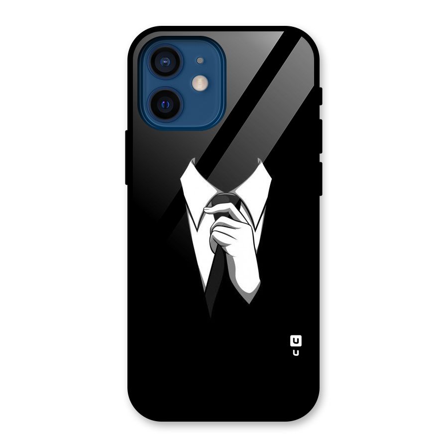 Faceless Gentleman Glass Back Case for iPhone 12 Mini