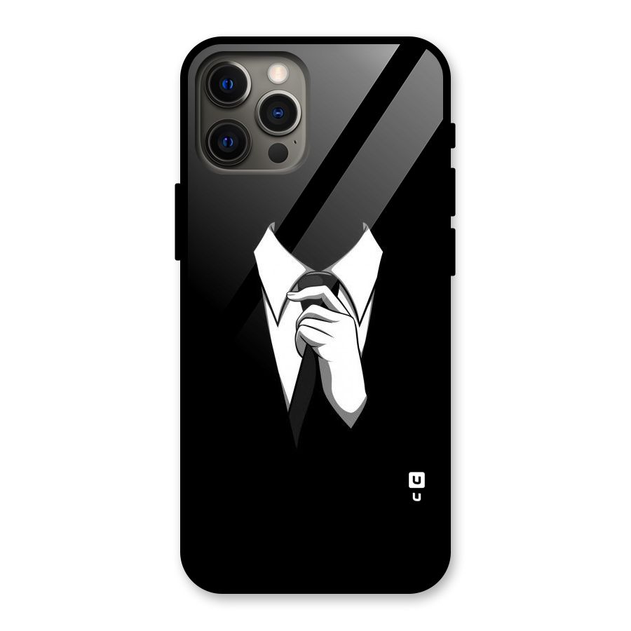 Faceless Gentleman Glass Back Case for iPhone 12 Pro Max