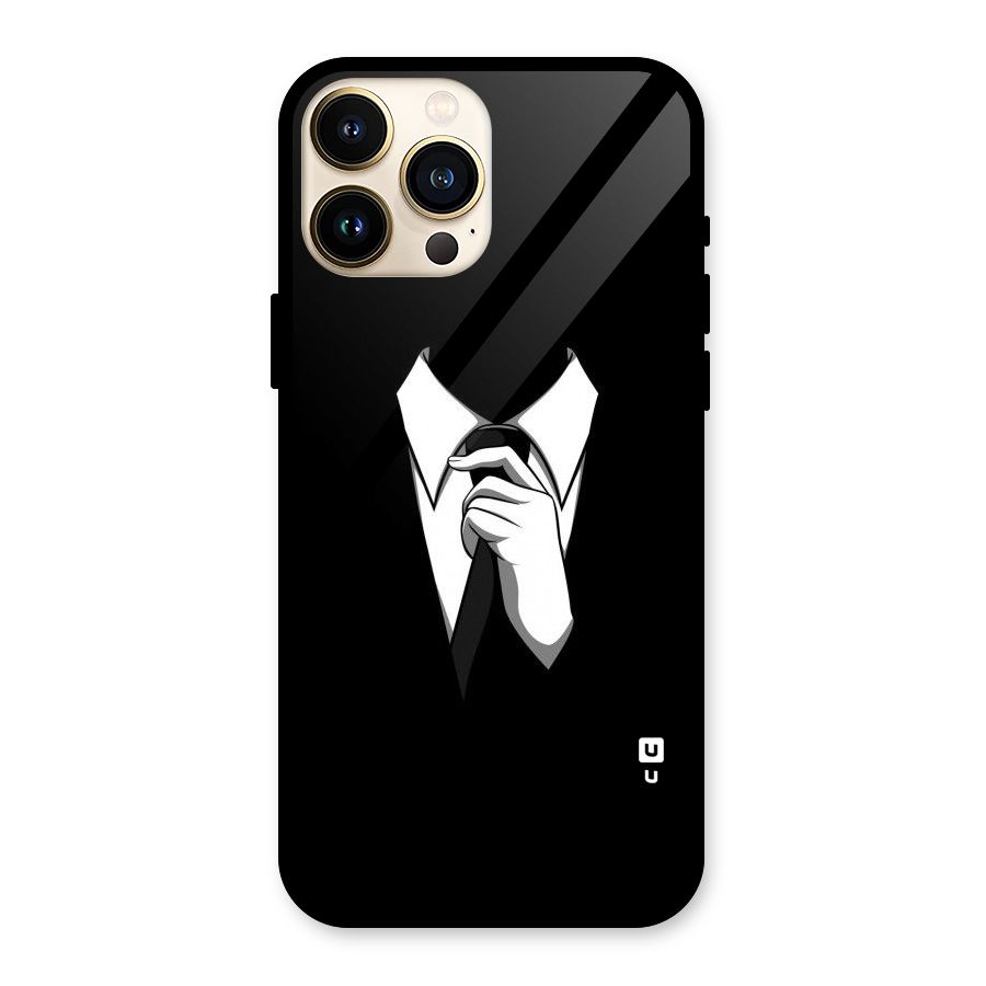 Faceless Gentleman Glass Back Case for iPhone 13 Pro Max