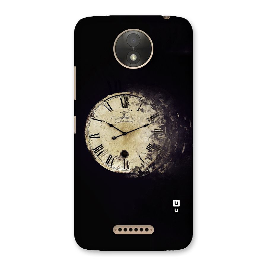 Fading Clock Back Case for Moto C Plus