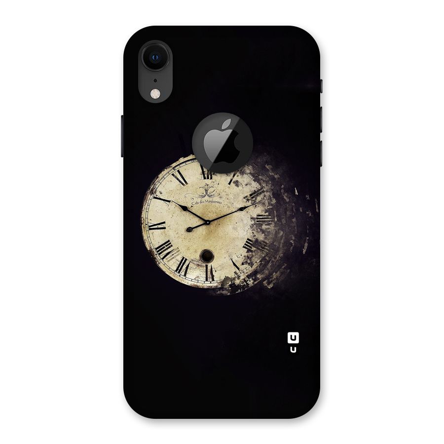 Fading Clock Back Case for iPhone XR Logo Cut