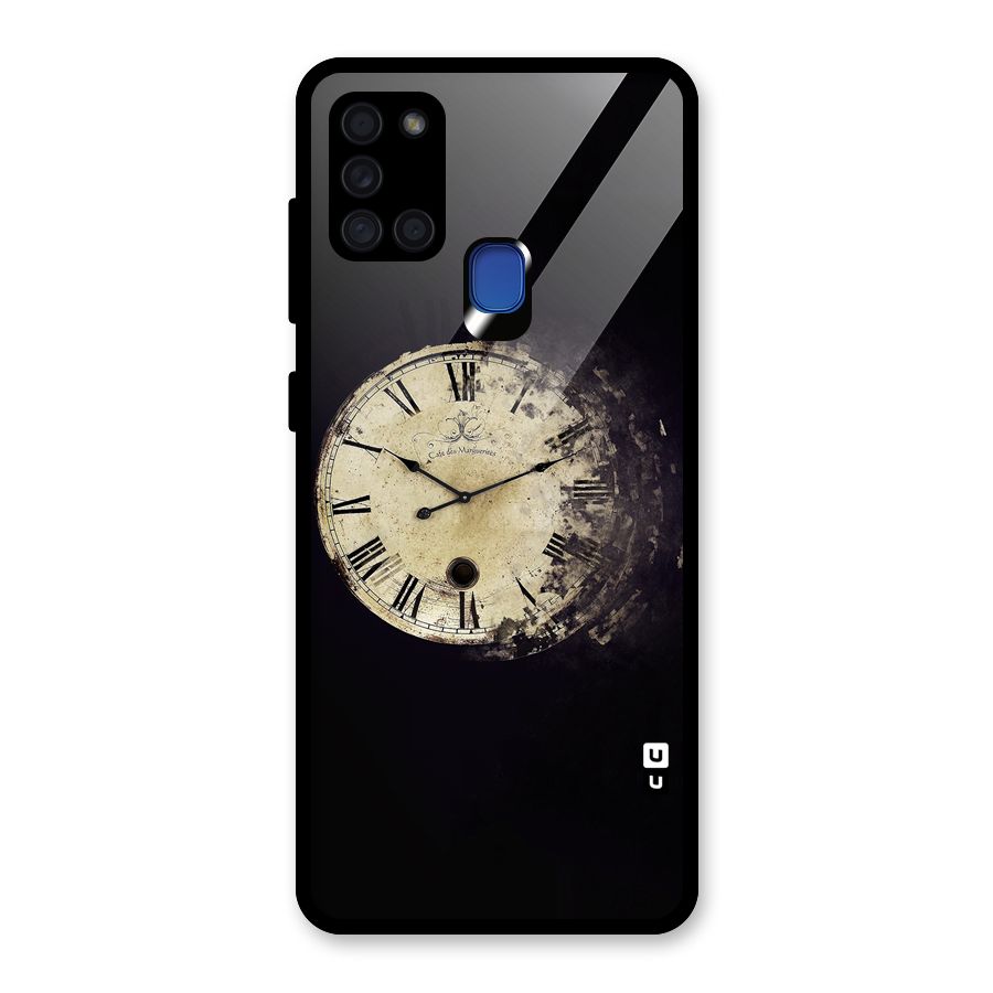 Fading Clock Glass Back Case for Galaxy A21s