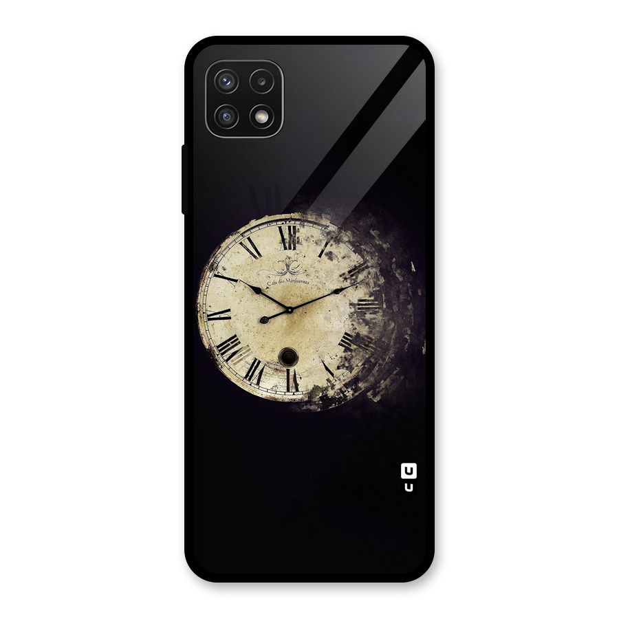 Fading Clock Glass Back Case for Galaxy A22 5G