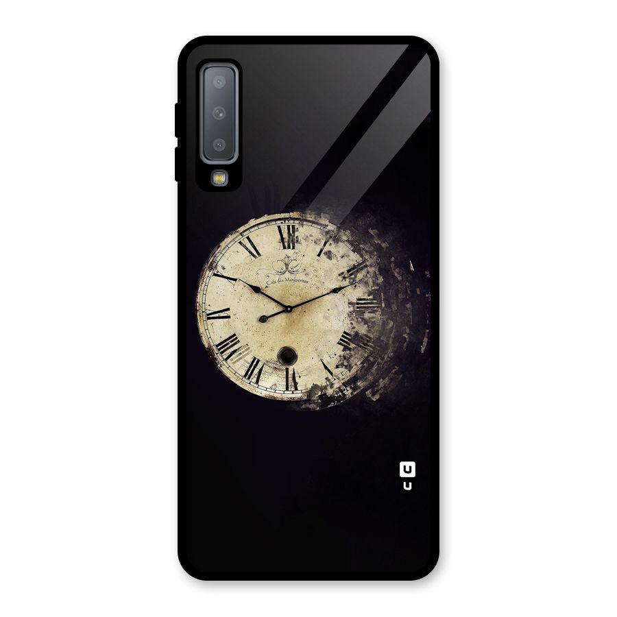Fading Clock Glass Back Case for Galaxy A7 (2018)