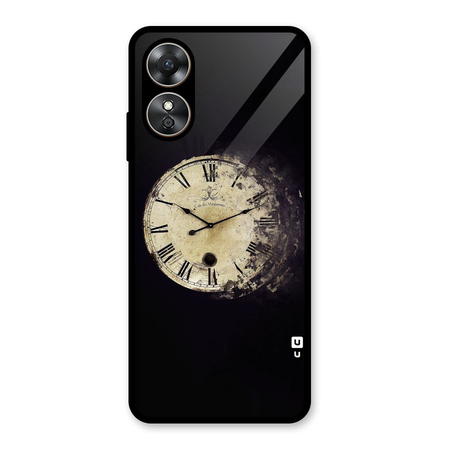 Fading Clock Glass Back Case for Oppo A17