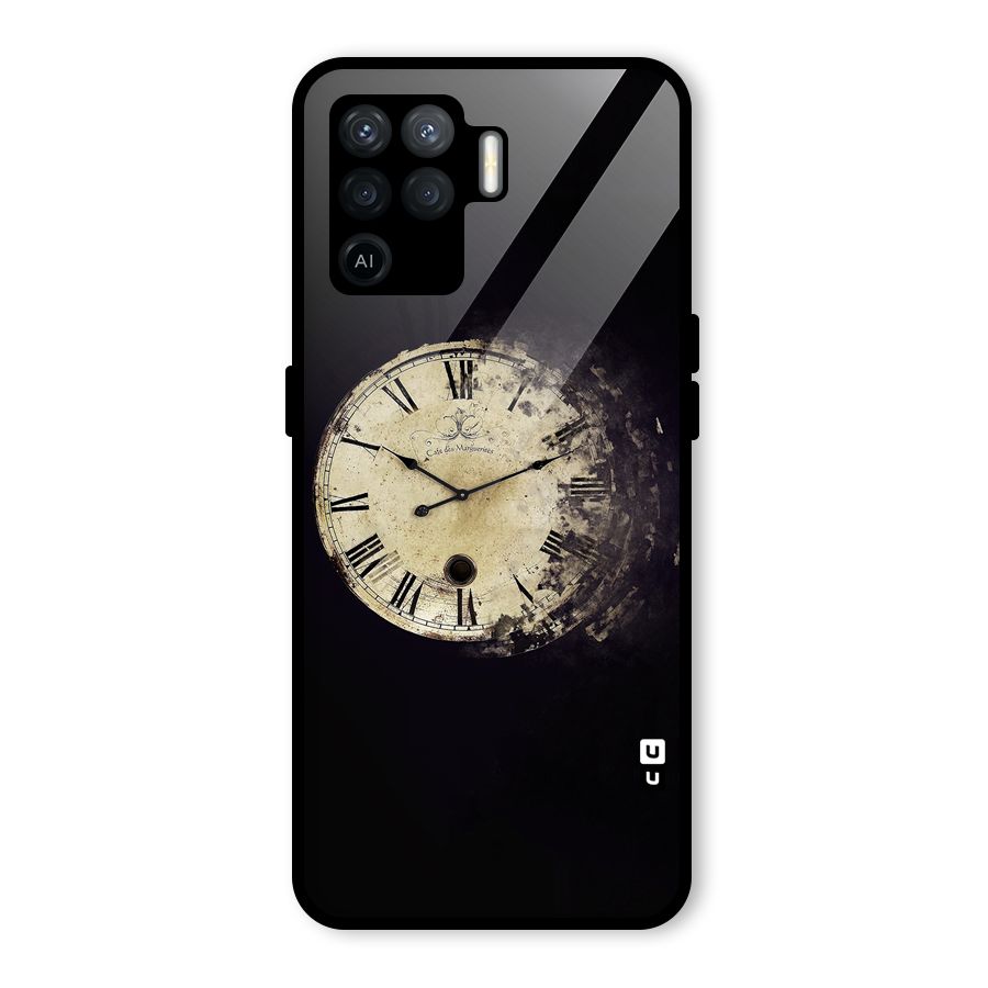 Fading Clock Glass Back Case for Oppo F19 Pro