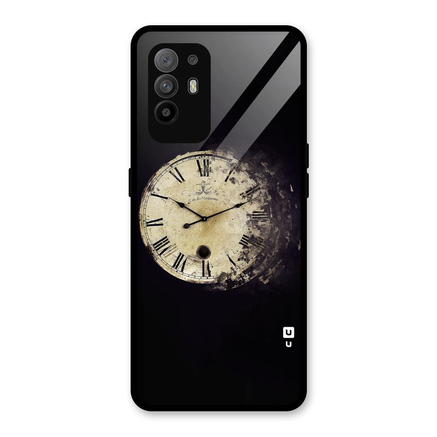 Fading Clock Glass Back Case for Oppo F19 Pro Plus 5G