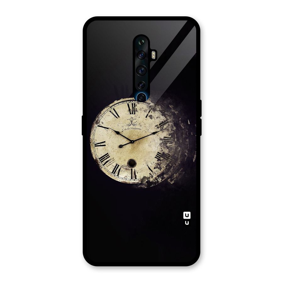 Fading Clock Glass Back Case for Oppo Reno2 F