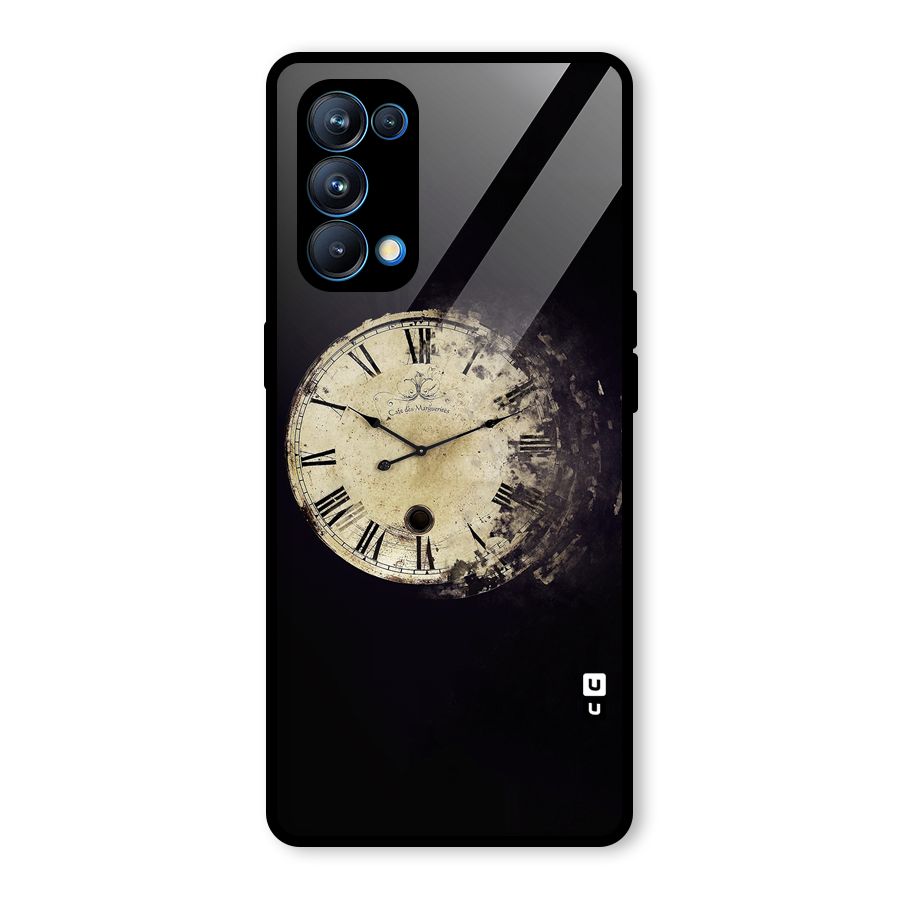 Fading Clock Glass Back Case for Oppo Reno5 Pro 5G