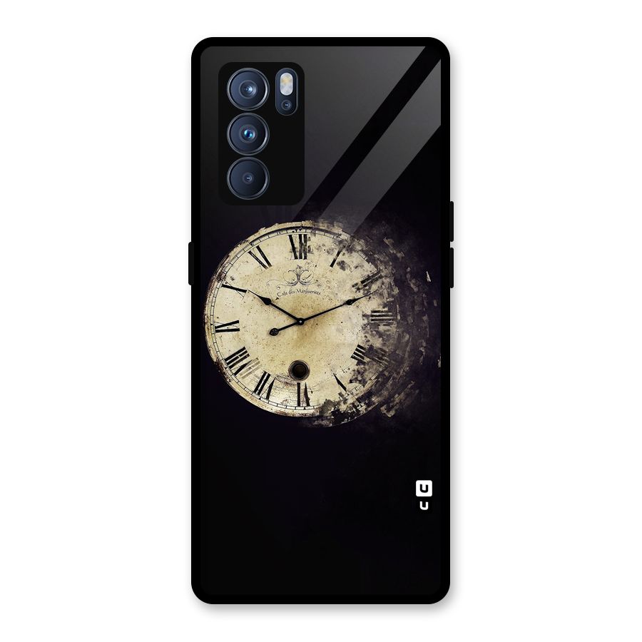 Fading Clock Glass Back Case for Oppo Reno6 Pro 5G