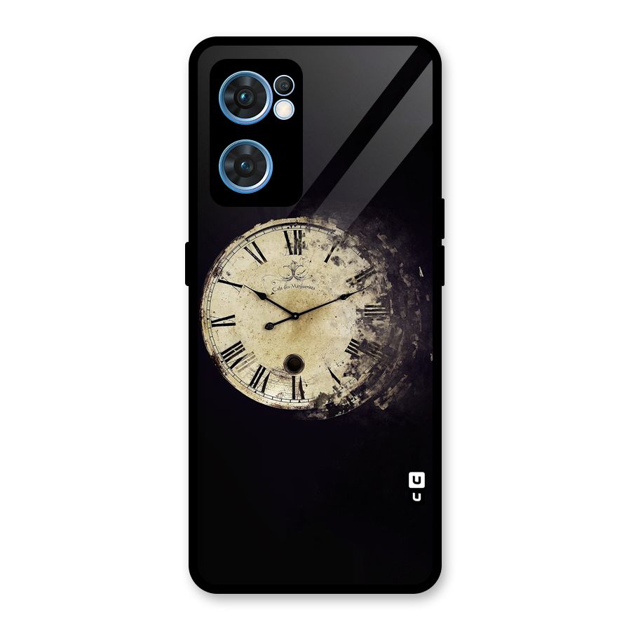 Fading Clock Glass Back Case for Oppo Reno7 5G