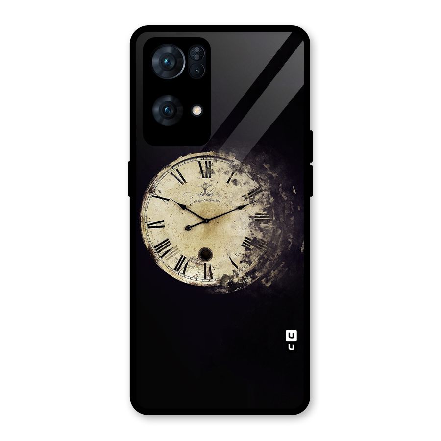 Fading Clock Glass Back Case for Oppo Reno7 Pro 5G