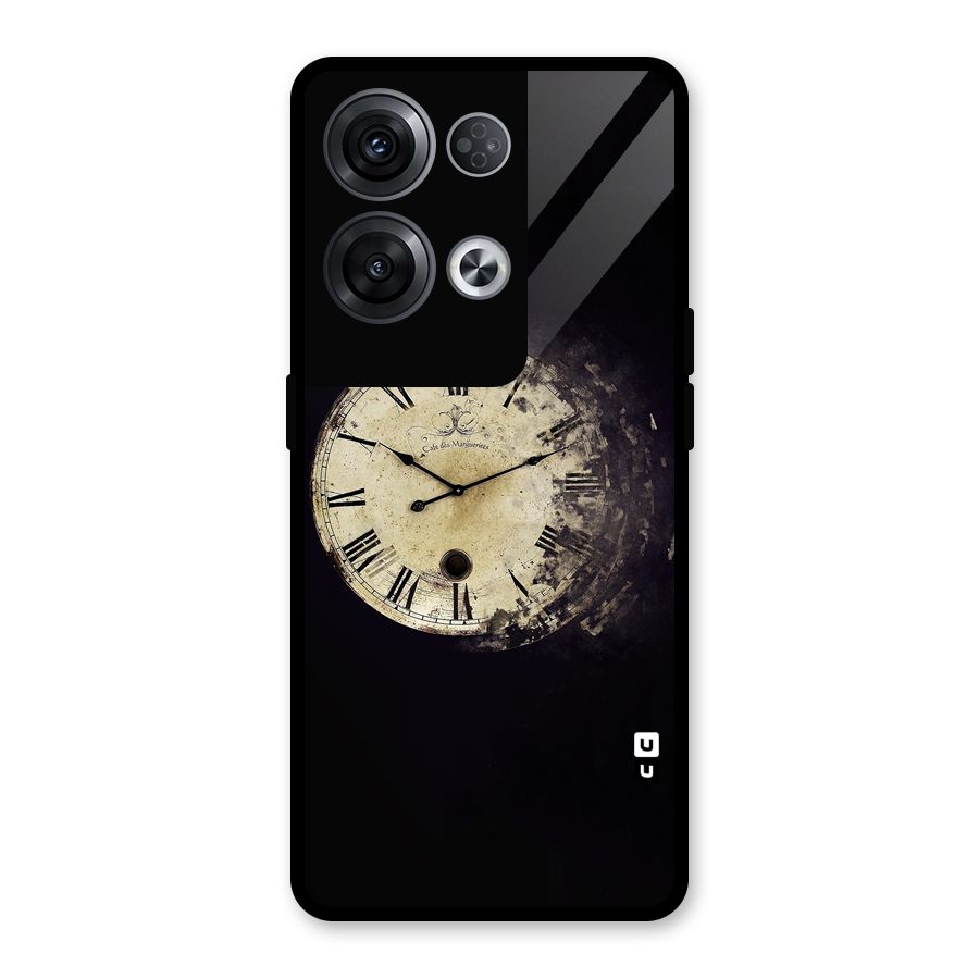Fading Clock Glass Back Case for Oppo Reno8 Pro 5G