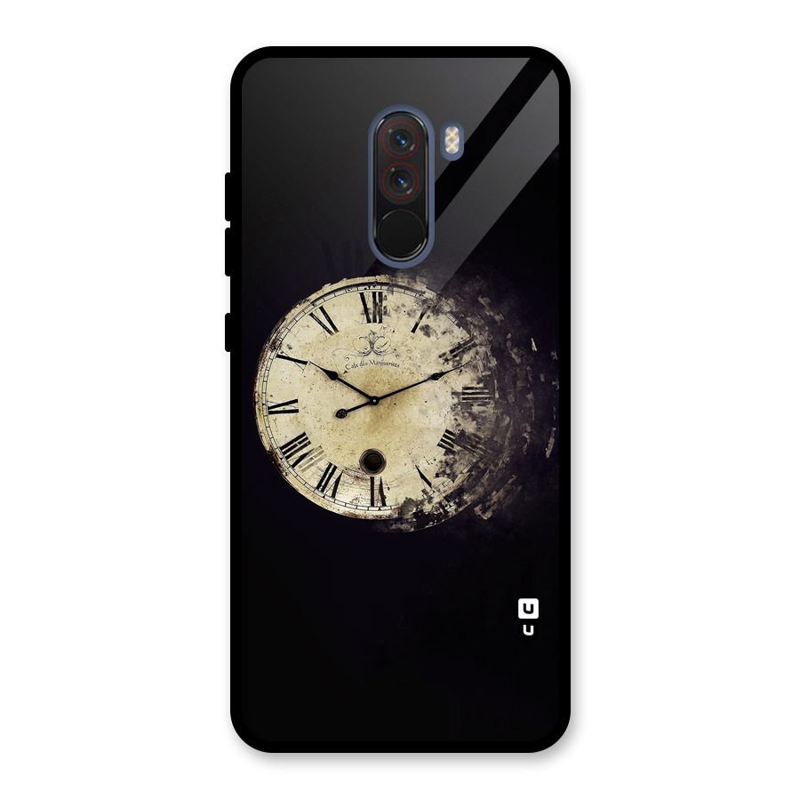 Fading Clock Glass Back Case for Poco F1