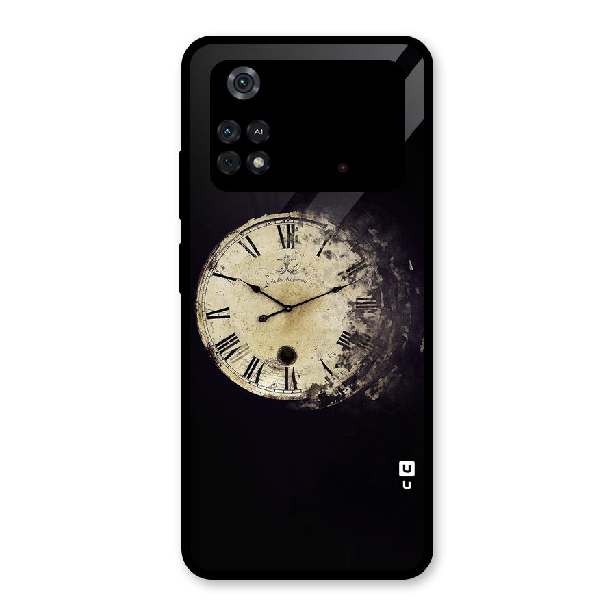 Fading Clock Glass Back Case for Poco M4 Pro 4G