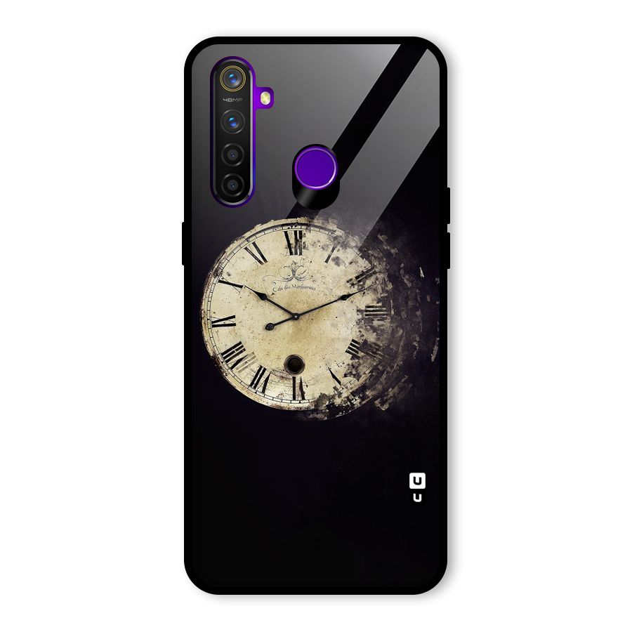 Fading Clock Glass Back Case for Realme 5 Pro