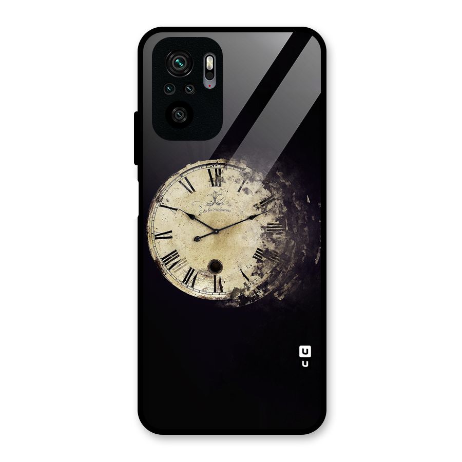 Fading Clock Glass Back Case for Redmi Note 10S