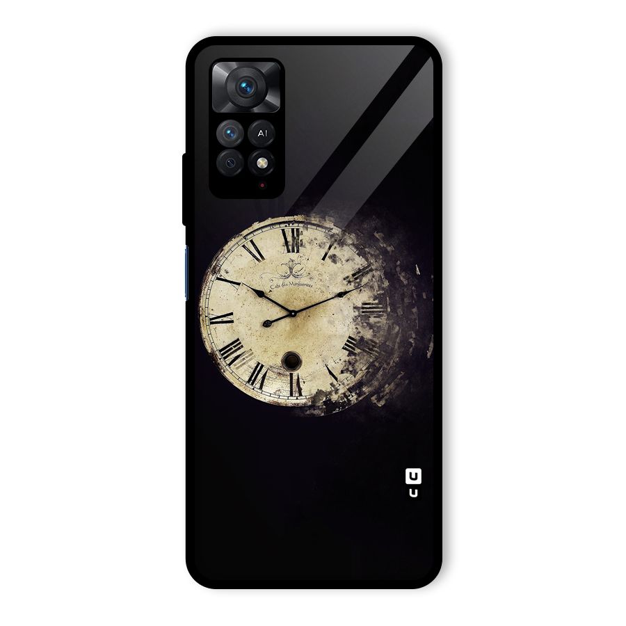 Fading Clock Glass Back Case for Redmi Note 11 Pro
