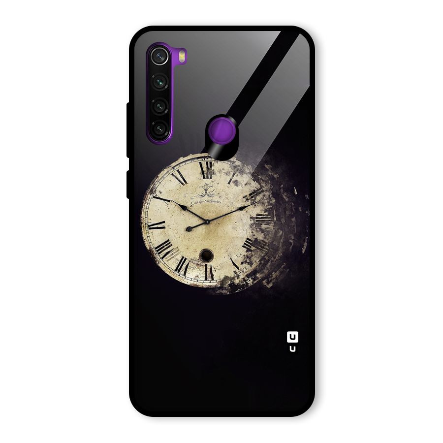 Fading Clock Glass Back Case for Redmi Note 8