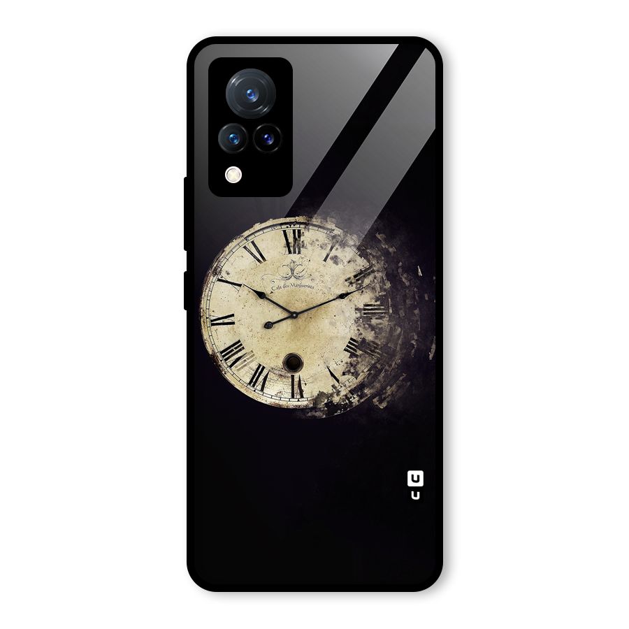 Fading Clock Glass Back Case for Vivo V21 5G