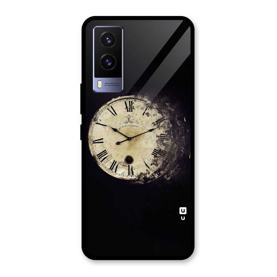 Fading Clock Glass Back Case for Vivo V21e 5G