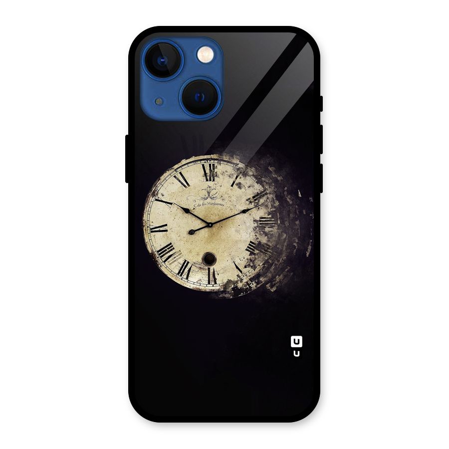 Fading Clock Glass Back Case for iPhone 13 Mini