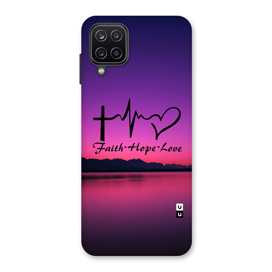 Faith Hope Love Evening Sky Back Case for Galaxy A12