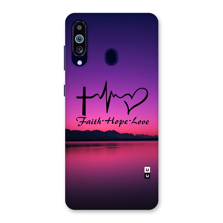 Faith Hope Love Evening Sky Back Case for Galaxy A60