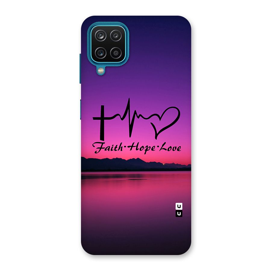 Faith Hope Love Evening Sky Back Case for Galaxy F12