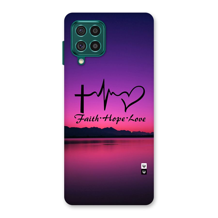 Faith Hope Love Evening Sky Back Case for Galaxy F62