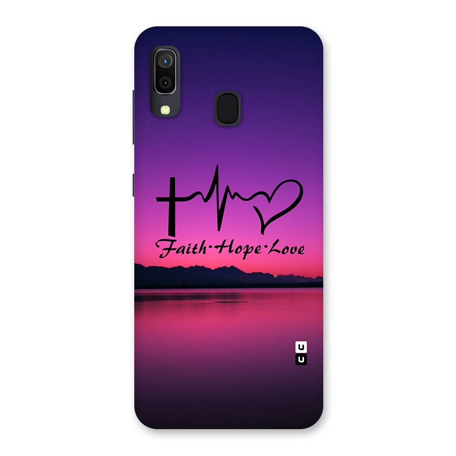 Faith Hope Love Evening Sky Back Case for Galaxy M10s
