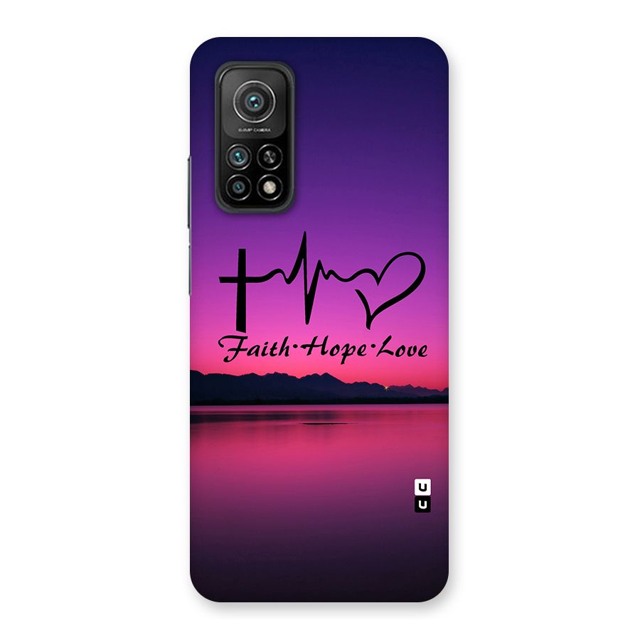 Faith Hope Love Evening Sky Back Case for Mi 10T 5G
