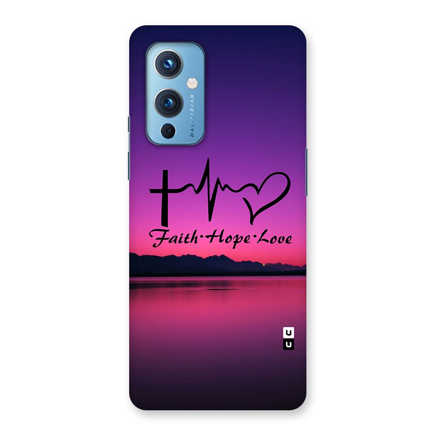 Faith Hope Love Evening Sky Back Case for OnePlus 9