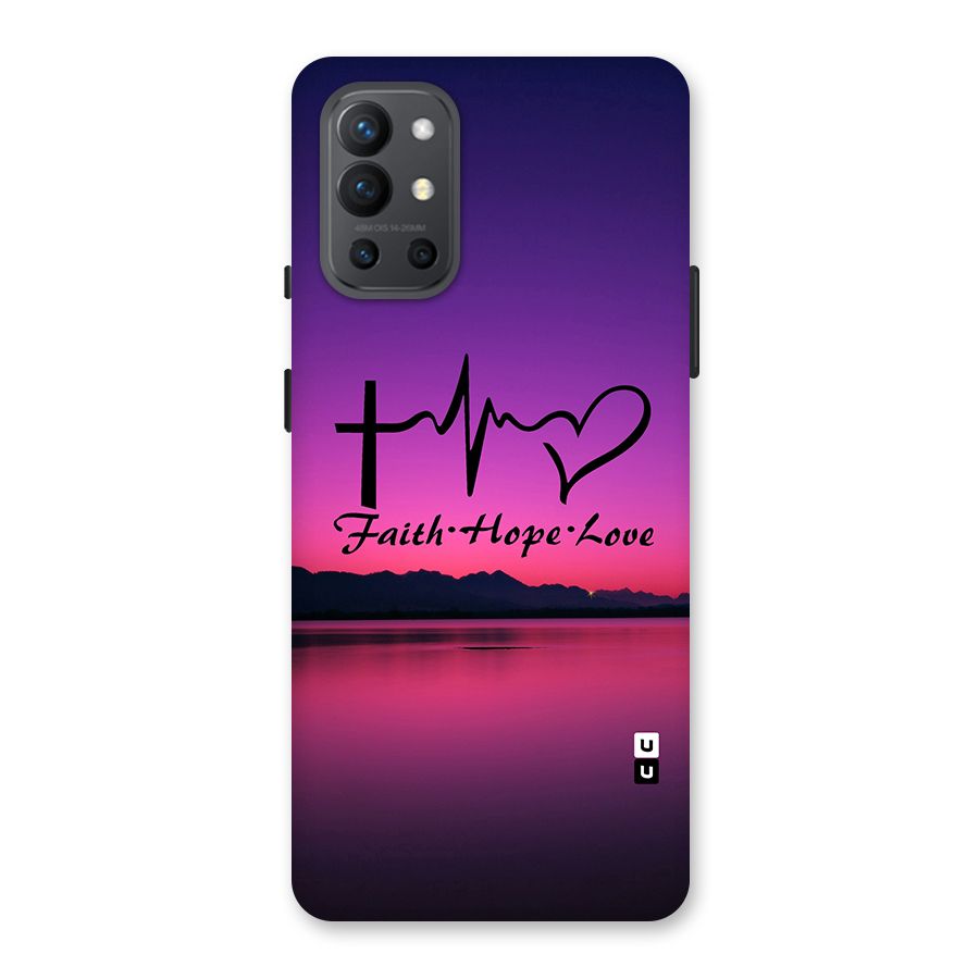 Faith Hope Love Evening Sky Back Case for OnePlus 9R