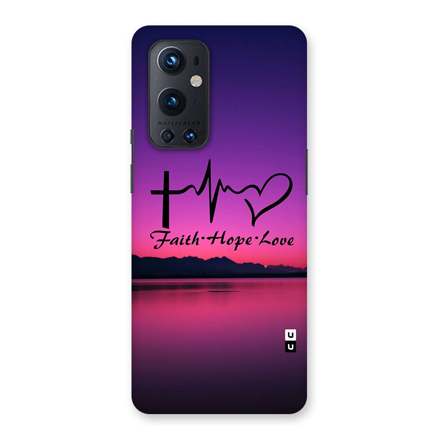 Faith Hope Love Evening Sky Back Case for OnePlus 9 Pro