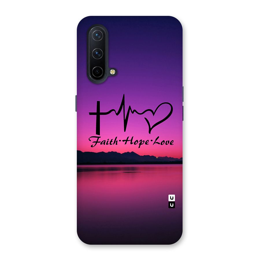Faith Hope Love Evening Sky Back Case for OnePlus Nord CE 5G