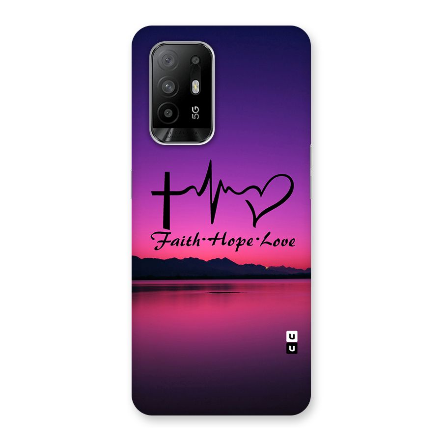 Faith Hope Love Evening Sky Back Case for Oppo F19 Pro Plus 5G