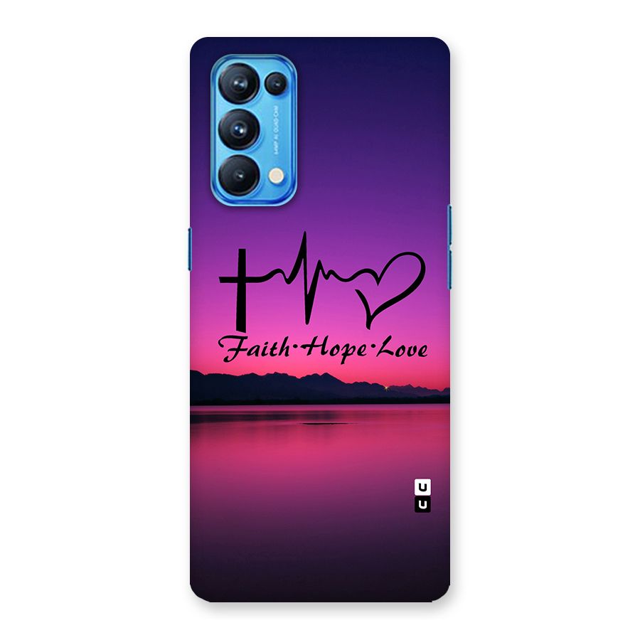 Faith Hope Love Evening Sky Back Case for Oppo Reno5 Pro 5G