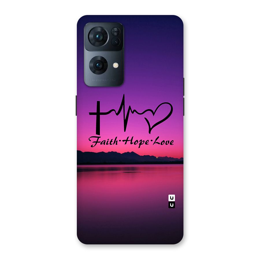 Faith Hope Love Evening Sky Back Case for Oppo Reno7 Pro 5G